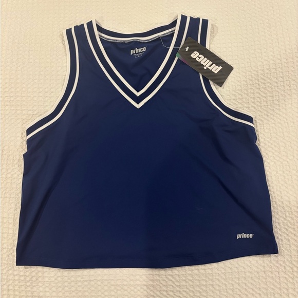 Prince Women's Fashion V-Neck Sleeveless Tennis Tank Shirt Top size Large - Picture 4 of 5